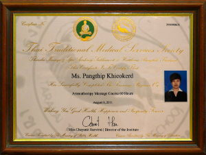 Buhlan Thaimassage Team Zertifikat BAR