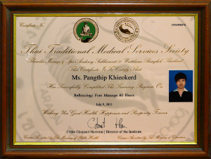 Buhlan Thaimassage Team Zertifikat BRF